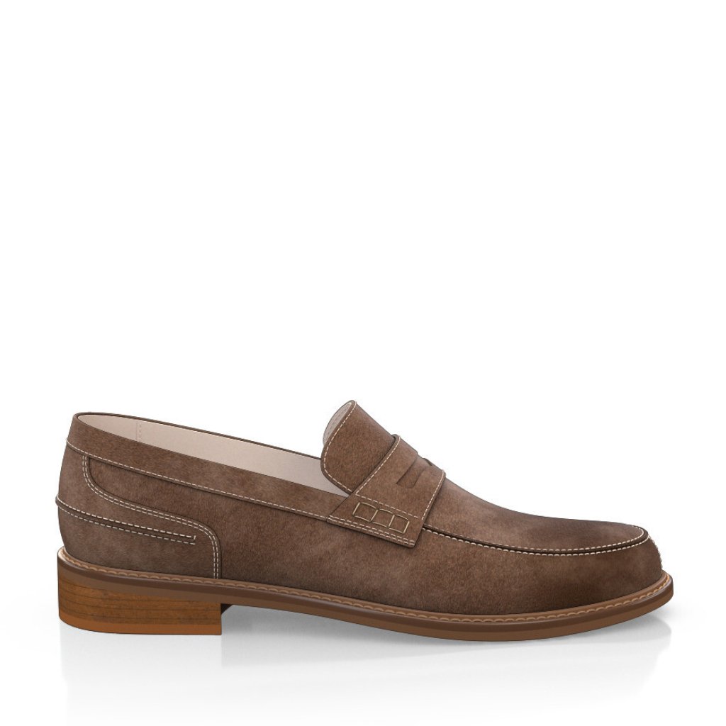 Yash Leather Handmade Brown Suede Lether Loafers For Men